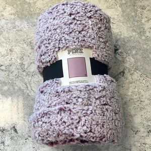 Pink brand new sherpa blanket